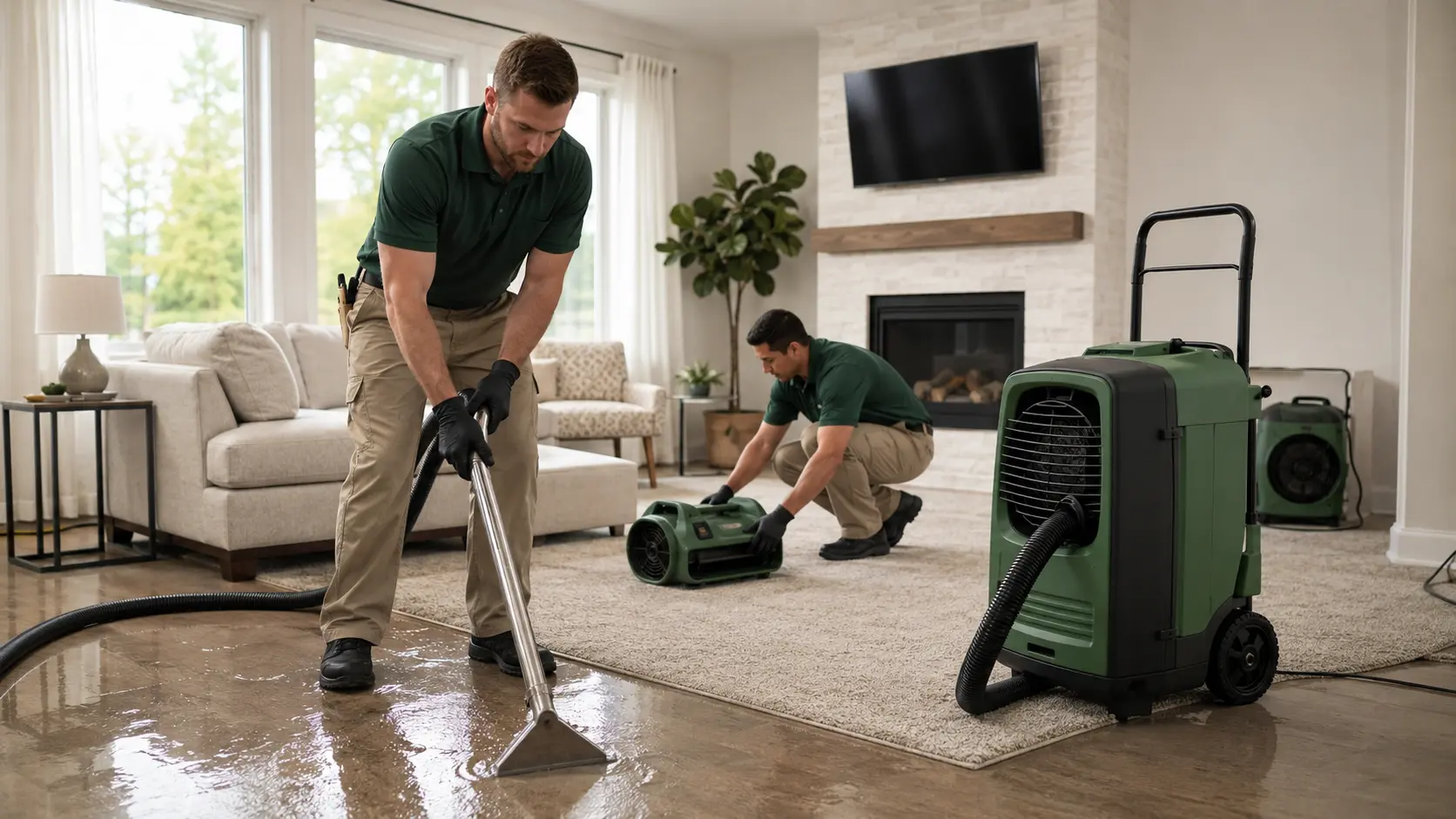 Water Damage Restoration service by All Green Carpet Clean